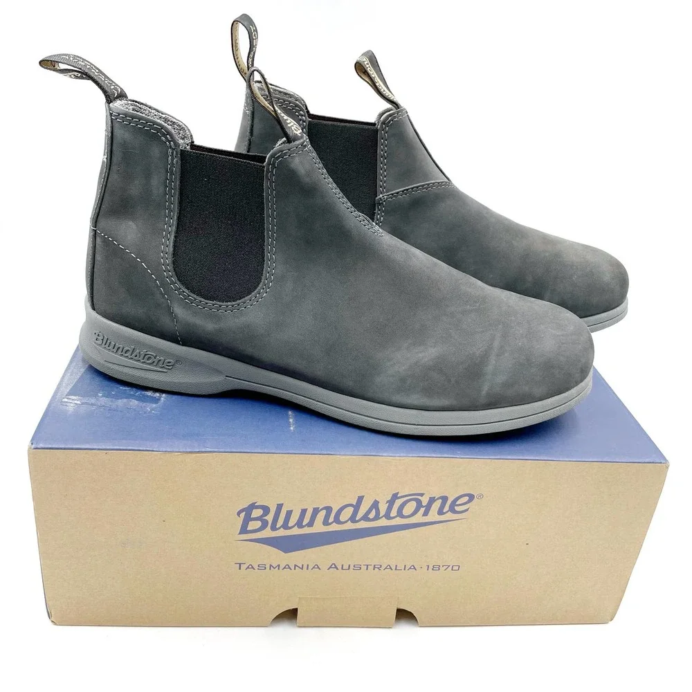 New Blundstone 1398 Gray Suede Leather Chelsea Boots Men's Sz 11 US - Picture 1 of 9